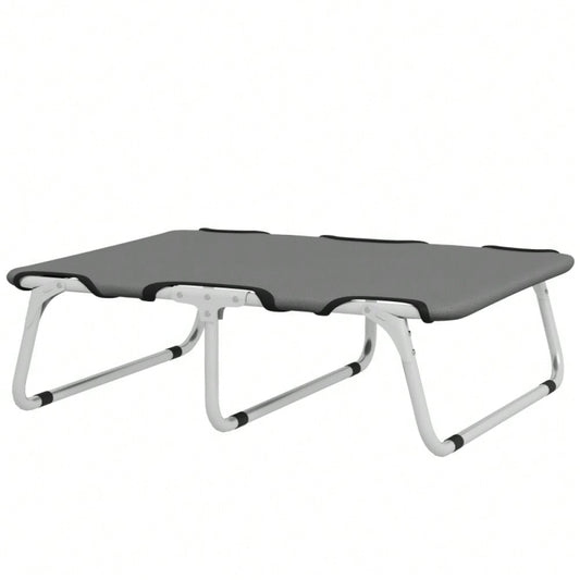 PawHut Klappbares Hundebett für kleine Hunde bis 10kg | Tragbares, robustes & orthopädisches Hundesofa | 71x58x20cm, grau