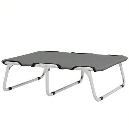 PawHut Klappbares Hundebett für kleine Hunde bis 10kg | Tragbares, robustes & orthopädisches Hundesofa | 71x58x20cm, grau