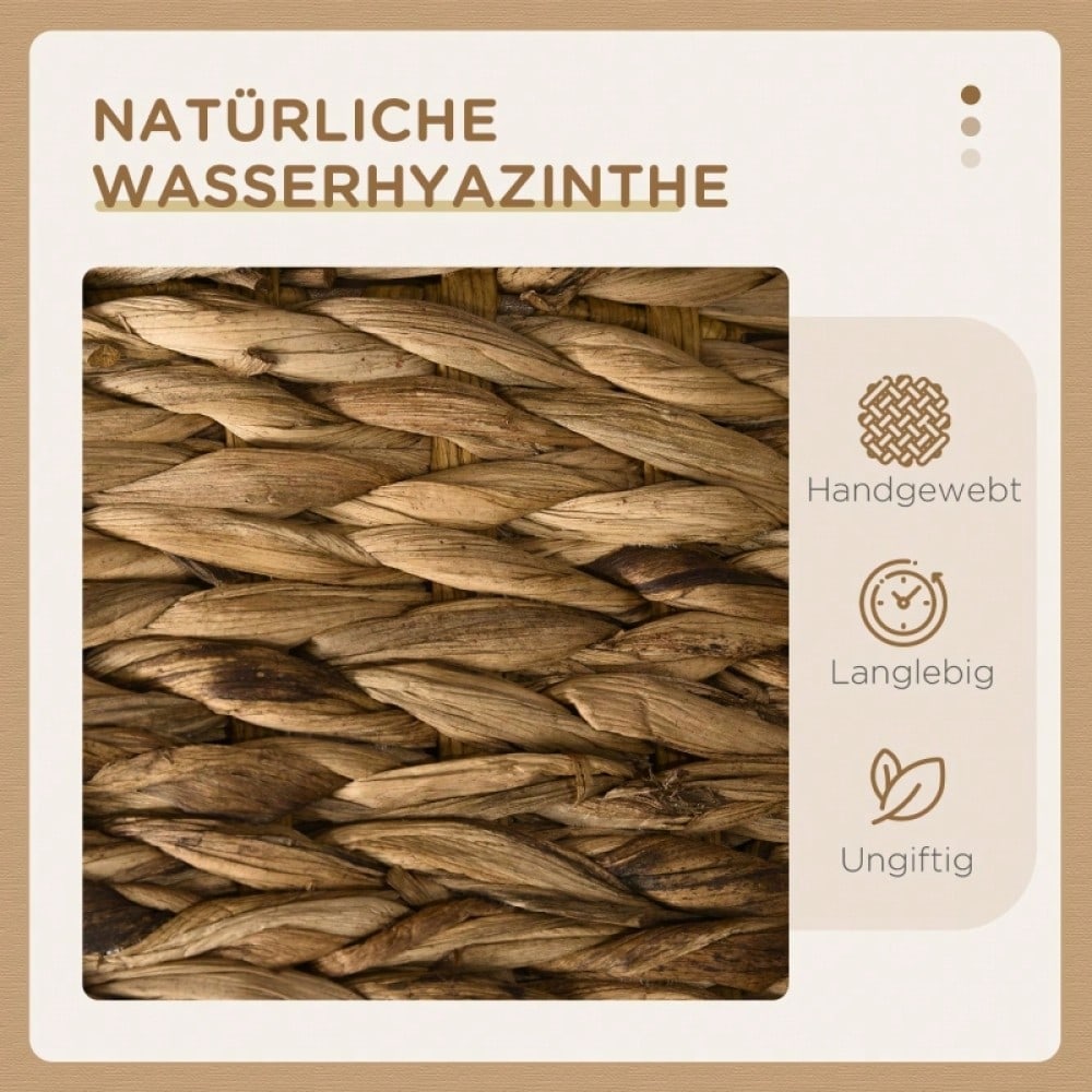 PawHut Katzenhöhle mit 3 Ebenen & 3 Eingängen | Boho-Design Katzenhaus mit weichem Kissen | Gemütlicher Schlafplatz für Katzen, 40x40x73 cm, hellbraun/cremeweiß