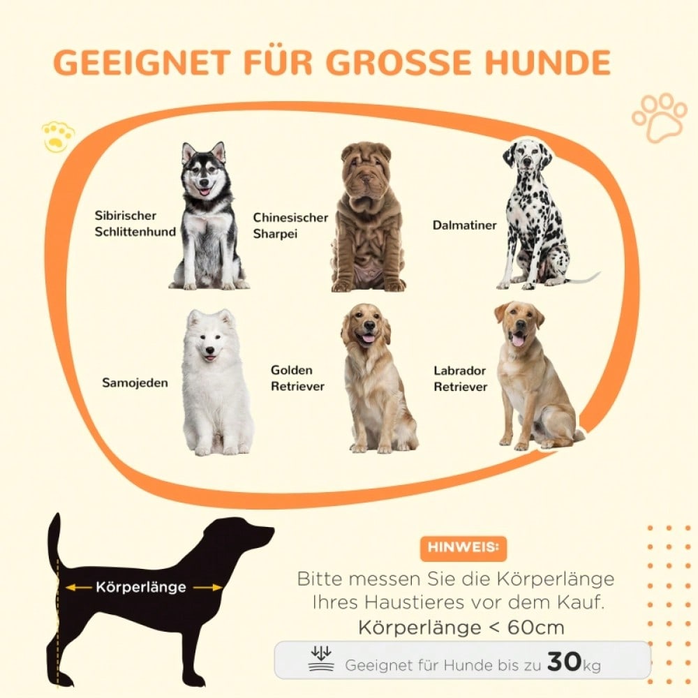 PawHut Hundebox mit Schiebetür & Belüftung | Transportbox aus Spanplatte & Stahl | Für kleine Hunde, 98x58x61 cm, weiß