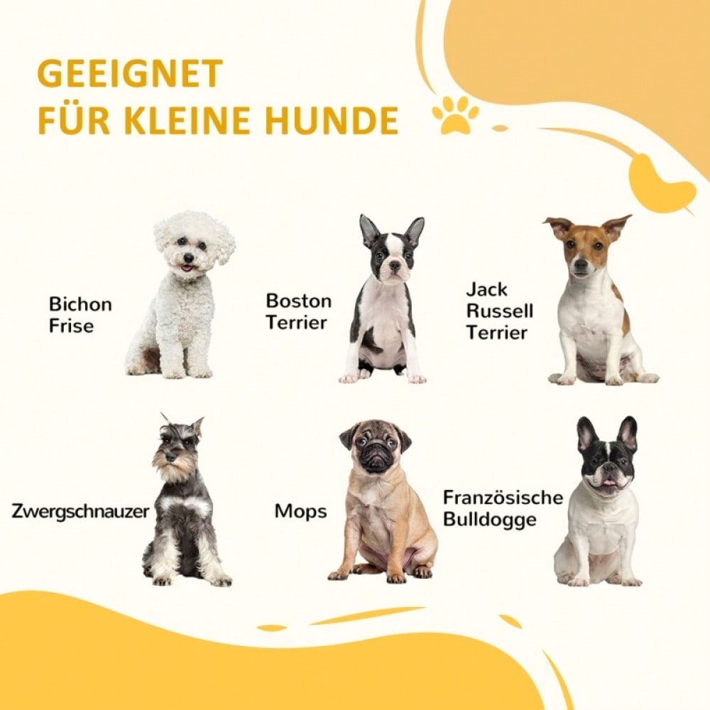 PawHut 3-stufige Haustiertreppe für kleine Hunde | Hundetreppe aus Holz in Eiche/Schwarz | Rutschfeste Stufen, 38,5x38,5x30 cm