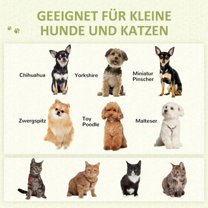 PawHut Tierbett im Tipi-Design mit weichem Liegekissen & Bodenmatte | Gemütliches Hunde- & Katzenbett für kleine Tiere | Kuscheliges Schlafzelt, 60x60x76 cm