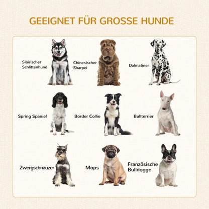 PawHut Hundebox Modernes Design mit 2 Türen & Verriegelung | Sicherer Hundekäfig in Natur/Schwarz | Für große Hunde, 94x60x71,5 cm