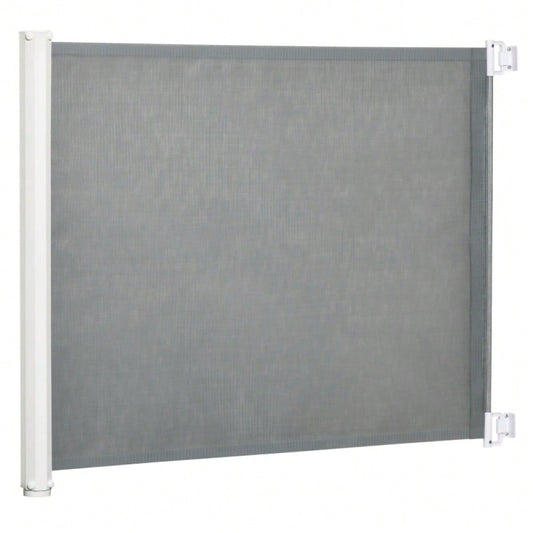 PawHut Treppenschutzgitter aus Metall & Kunststoff | Verstellbares Sicherheitsgitter für Kinder & Haustiere | Ohne Bohren montierbar, Grau