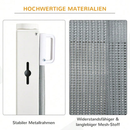 PawHut Treppenschutzgitter aus Metall & Kunststoff | Verstellbares Sicherheitsgitter für Kinder & Haustiere | Ohne Bohren montierbar, Grau