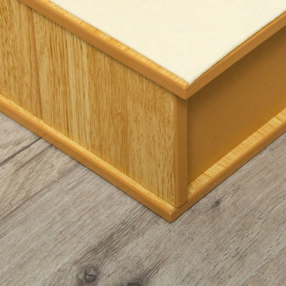 PawHut 4-stufige Haustiertreppe für Hunde & Katzen bis 30 kg | Mit weichem Kurzplüsch & rutschfesten Stufen | Trittsicher, 40x59x54,2 cm, Natur