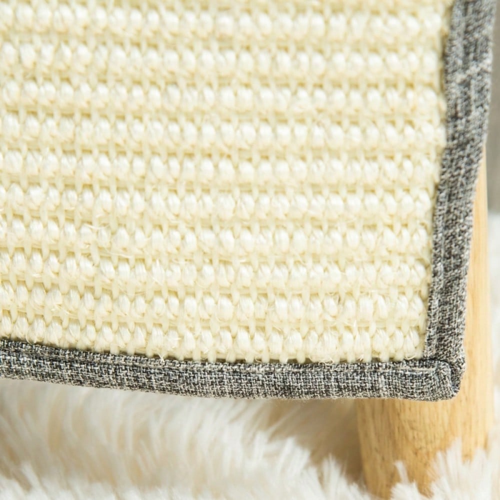 Kratzschutzmatte für Sofa & Sessel - Kratzmatte für Katzen aus Sisal, 130 x 45 cm, grau - Katzenschutz für Möbel von PawHut