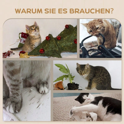 Kletterwand für Katzen 4-teilig mit Hängematte & Katzentreppe: Wandmontage Katzenmöbel mit Kratzbrett und Plattform, für Katzen bis 5 kg - von PawHut