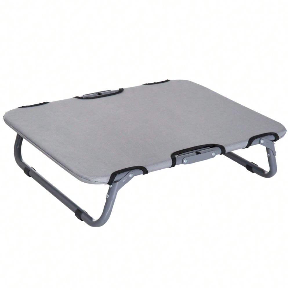 Faltbares Hundebett Outdoor – Klappbare Hundeliege & Katzenbett für drinnen und draußen, grau, 59 x 46 x 15 cm (LxBxH) – von PawHut