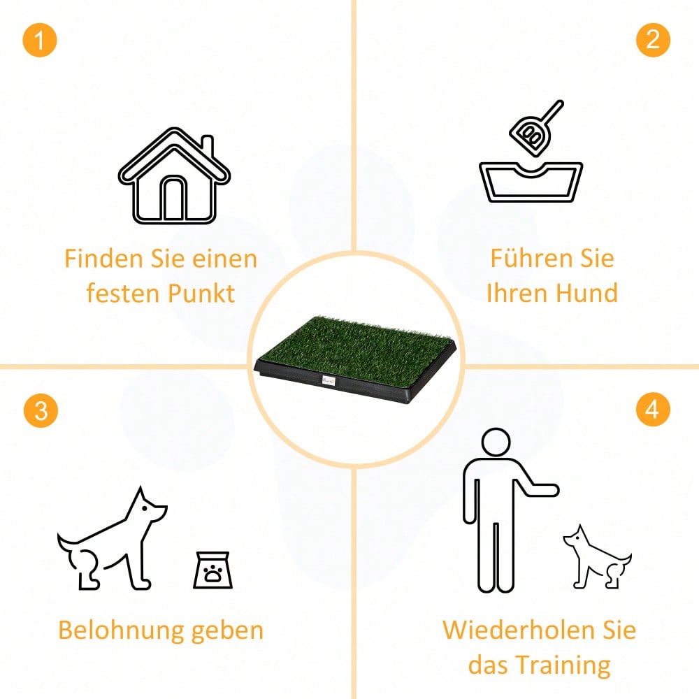 Hundetoilette mit Kunstgras | Haustierklo für Balkon & Wohnung | 63x51x6 cm | von PawHut