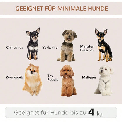 2-in-1 Hundetrolley: Transporttasche & Haustierrucksack für Hunde & Katzen | Mit Belüftungsfenster & Tür | Für Reisen, Tierarzt & Outdoor | 43x33x51.5 cm | Grau | von PawHut