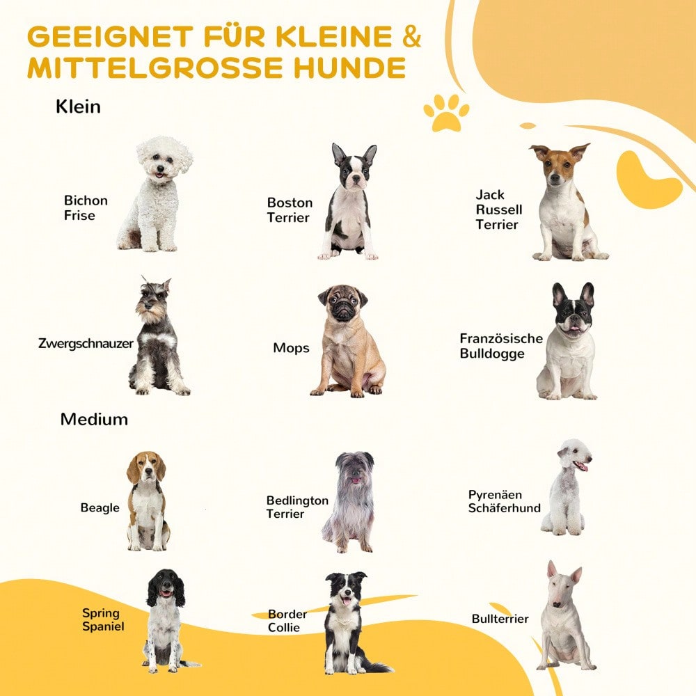 Hundegitter aus Kiefernholz | Freistehendes Absperrgitter für Wohnung, Türdurchgänge & Korridore | 185x36x71 cm | Braun | von PawHut