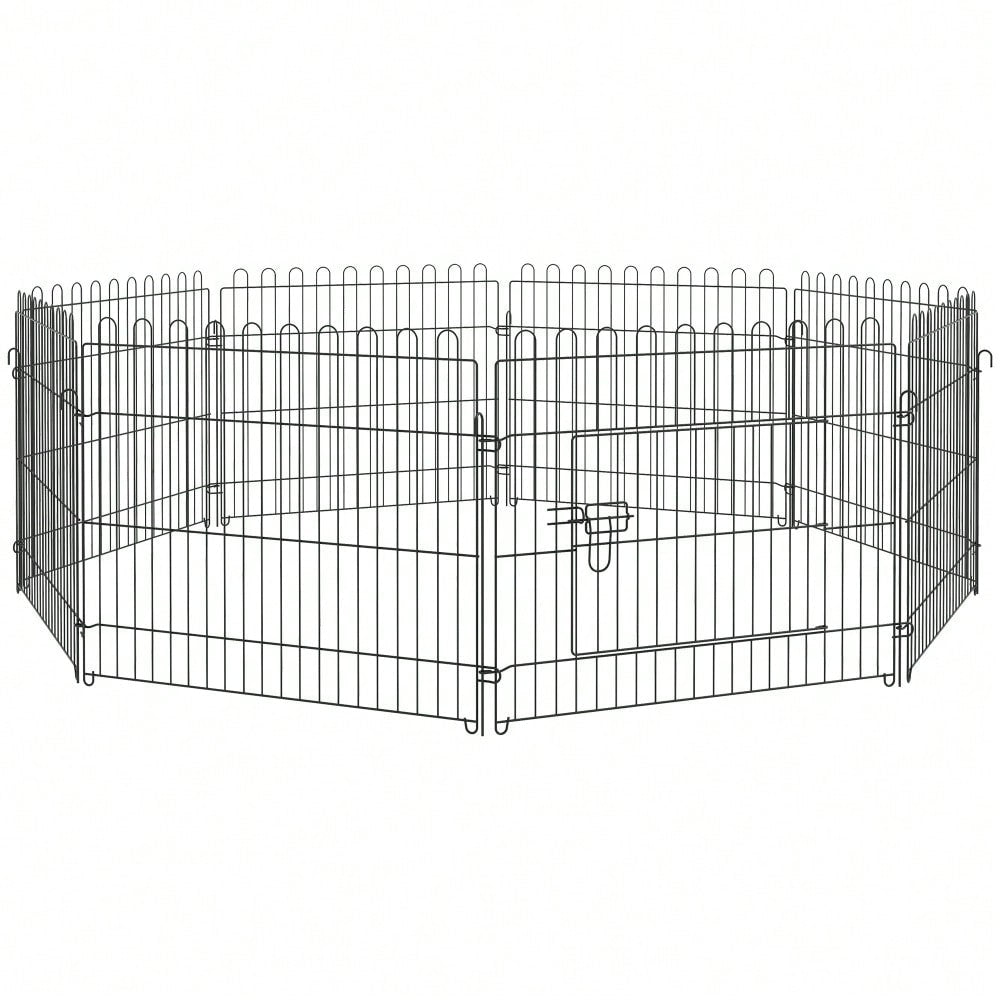 Flexibler Welpenauslauf in 5 Größen | Freilaufgehege & Laufstall | Individuell konfigurierbarer Welpenzaun | 8x Paneele à 71x61 cm | von PawHut