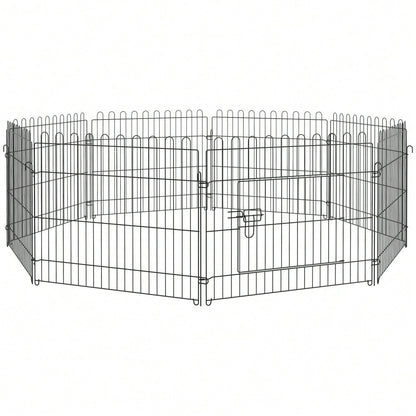 Flexibler Welpenauslauf in 5 Größen | Freilaufgehege & Laufstall | Individuell konfigurierbarer Welpenzaun | 8x Paneele à 71x61 cm | von PawHut