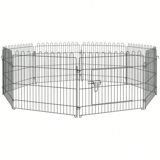 Flexibler Welpenauslauf in 5 Größen | Freilaufgehege & Laufstall | Individuell konfigurierbarer Welpenzaun | 8x Paneele à 71x61 cm | von PawHut