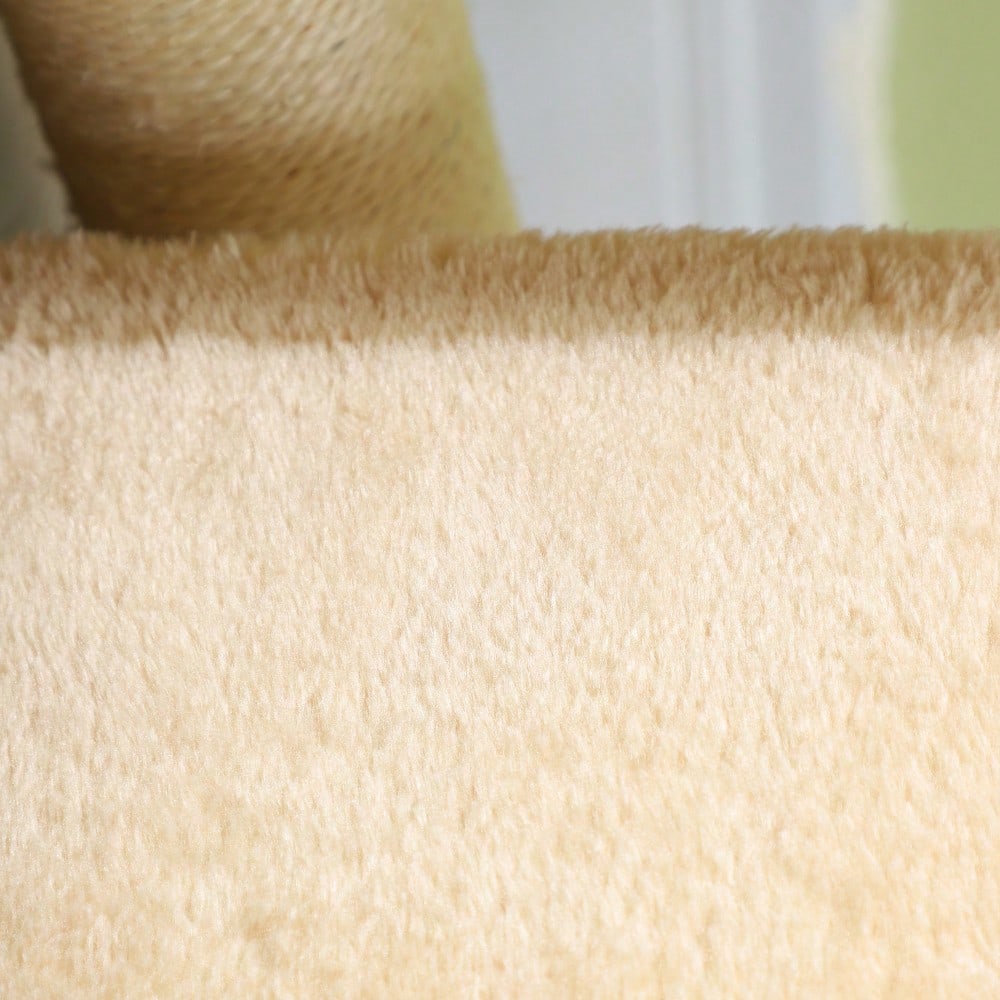 Tiertreppe für alte Katzen mit Arthritis | Mit niedrigen Stufen (11 cm) & weicher Polsterung | Leicht zu steigen für Hunde & Katzen | Cremefarben | von PawHut