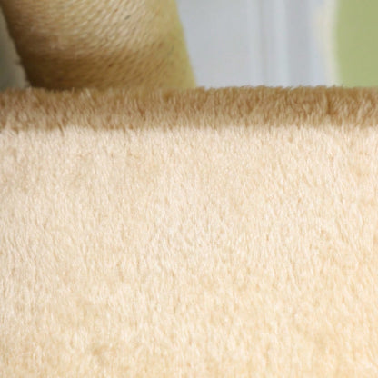 Tiertreppe für alte Katzen mit Arthritis | Mit niedrigen Stufen (11 cm) & weicher Polsterung | Leicht zu steigen für Hunde & Katzen | Cremefarben | von PawHut