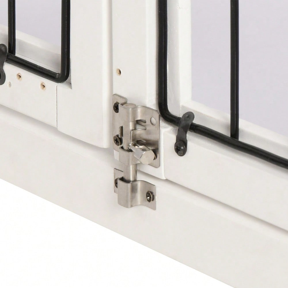 3-in-1 Hundehütte mit Transportfunktion | Hundehaus aus MDF & Metall für Innenbereich | Als Kleintierkäfig nutzbar | Weiß | 81x58.5x66 cm | von PawHut