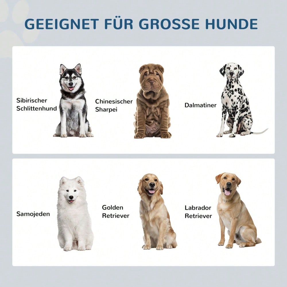 PawHut Erhöhter Hundenapf mit Stauraum, 2 Edelstahlschüsseln, Futter- und Wassernapf für große Hunde bis 45 kg, 60 cm, braun