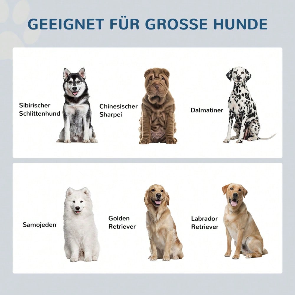 PawHut Erhöhte Futterstation mit Stauschublade, 2x2L Edelstahlnäpfe für Hunde und Katzen, weiß
