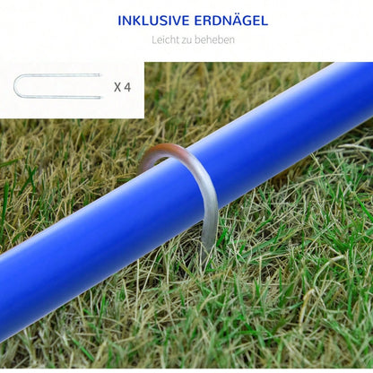 PawHut 4-teiliges Agility-Trainingsset für Hunde mit Tragetasche, 88x64x95 cm, blau/orange, für effektives Hundetraining & Spiel