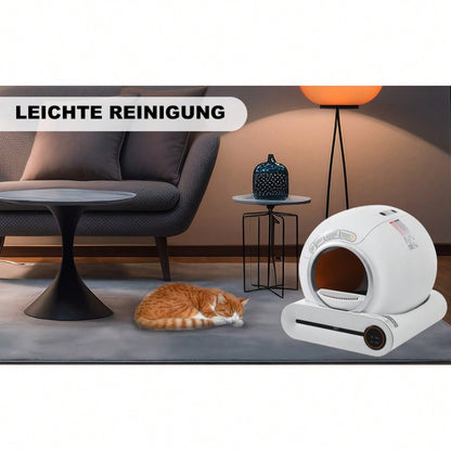 65L Selbstreinigende Katzentoilette Automatik für mehrere Katzen, APP gesteuert mit Infrarotsensor & Kindersicherung, geruchsneutralisierend für alle Streuarten