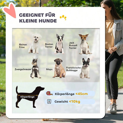 PawHut 3-in-1 Klappbarer Hundebuggy für Hunde & Katzen bis 10 kg, mit Kissen, Becherhalter, Netzfenstern & Stauraum, dunkelblau