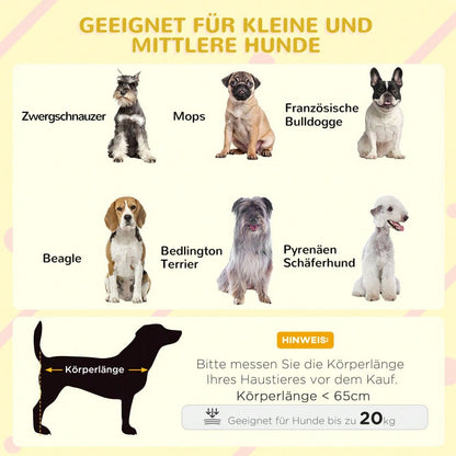 Hundehütte mit Balkon & Treppe aus Tannenholz, erhöhtes Design mit Fenster, für mittelgroße & große Hunde, wetterfest - von PawHut
