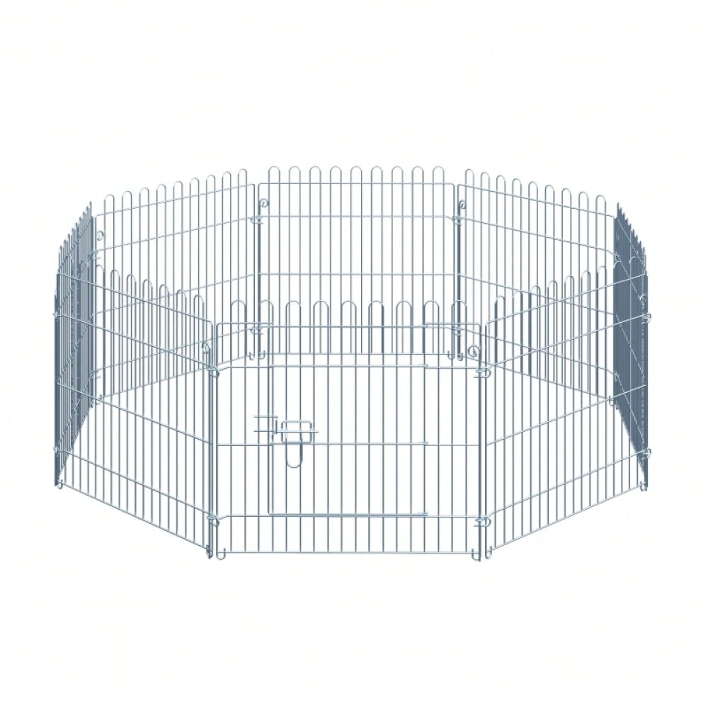 Freilaufgehege für Hunde 8-teilig, verstellbarer Welpenauslauf & Laufstall, 60 cm hoch, für Welpen & kleine Hunde, Indoor - von PawHut