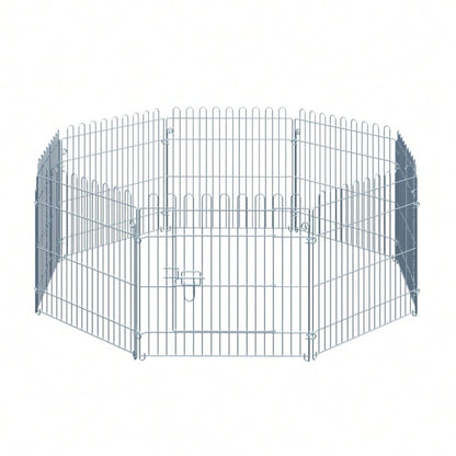 Freilaufgehege für Hunde 8-teilig, verstellbarer Welpenauslauf & Laufstall, 60 cm hoch, für Welpen & kleine Hunde, Indoor - von PawHut