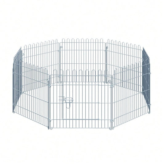 Freilaufgehege für Hunde 8-teilig, verstellbarer Welpenauslauf & Laufstall, 60 cm hoch, für Welpen & kleine Hunde, Indoor - von PawHut