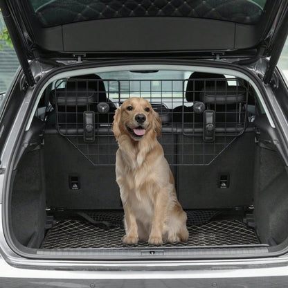 Hundegitter Auto Universal für Kofferraum, verstellbar 90-120 cm, robustes Metall-TrennGitter als Schutzgitter für Hunde im Auto - von PawHut