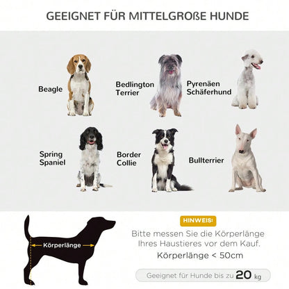 Erhöhtes Hundebett Outdoor für große Hunde, waschbares Mesh-Netz, robuste Hundeliege für Camping & Garten, 76x61x18 cm, braun - von PawHut
