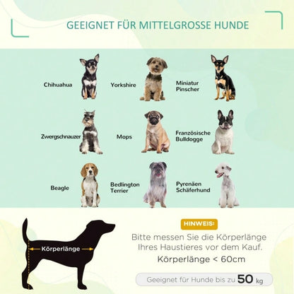 Hundebett Outdoor mit Stahlgestell & 600D Oxford-Gewebe, wasserabweisende Hundeliege für drinnen & draußen, 76x61x18 cm, blau - von PawHut