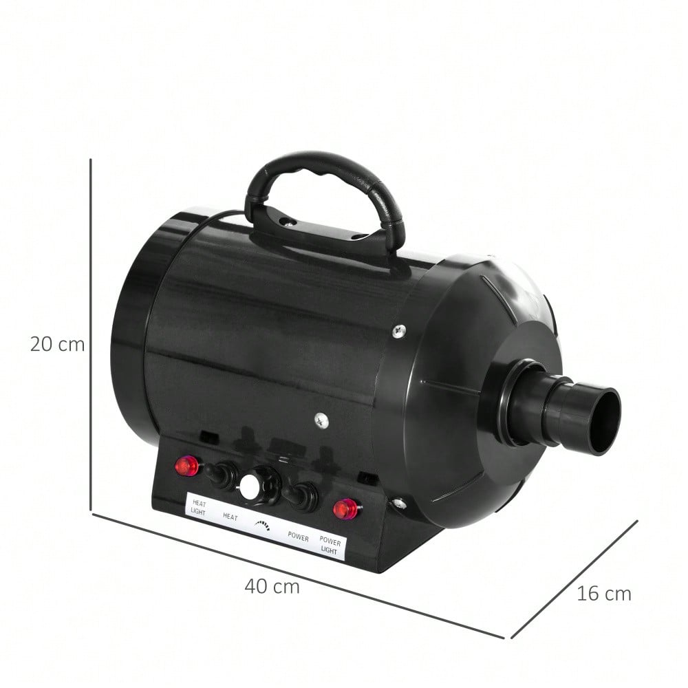 PawHut Profi Hundefön 2800W - Leiser Tierfön mit Metallgehäuse (40x16x20 cm) zum schnellen & schonenden Trocknen von Hunden, Katzen und Tieren