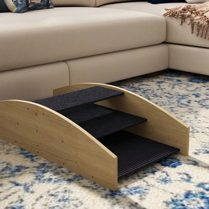 PawHut 2-in-1 Hundewippe & Rampe aus Naturholz - Agility Trainingsgerät für Balance und Selbstvertrauen, für kleine & mittlere Hunde bis 15 kg (80x39,5x20 cm)