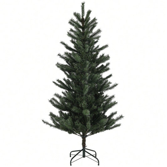Künstlicher Weihnachtsbaum 180 cm mit 467 Spitzen, flammenhemmend & klappbar mit Stahlständer, für festliche Weihnachtsdekoration, grün - von HOMCOM