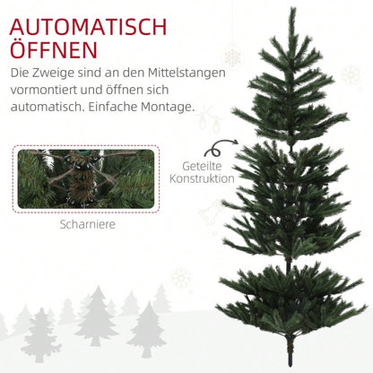 Künstlicher Weihnachtsbaum 180 cm mit 467 Spitzen, flammenhemmend & klappbar mit Stahlständer, für festliche Weihnachtsdekoration, grün - von HOMCOM