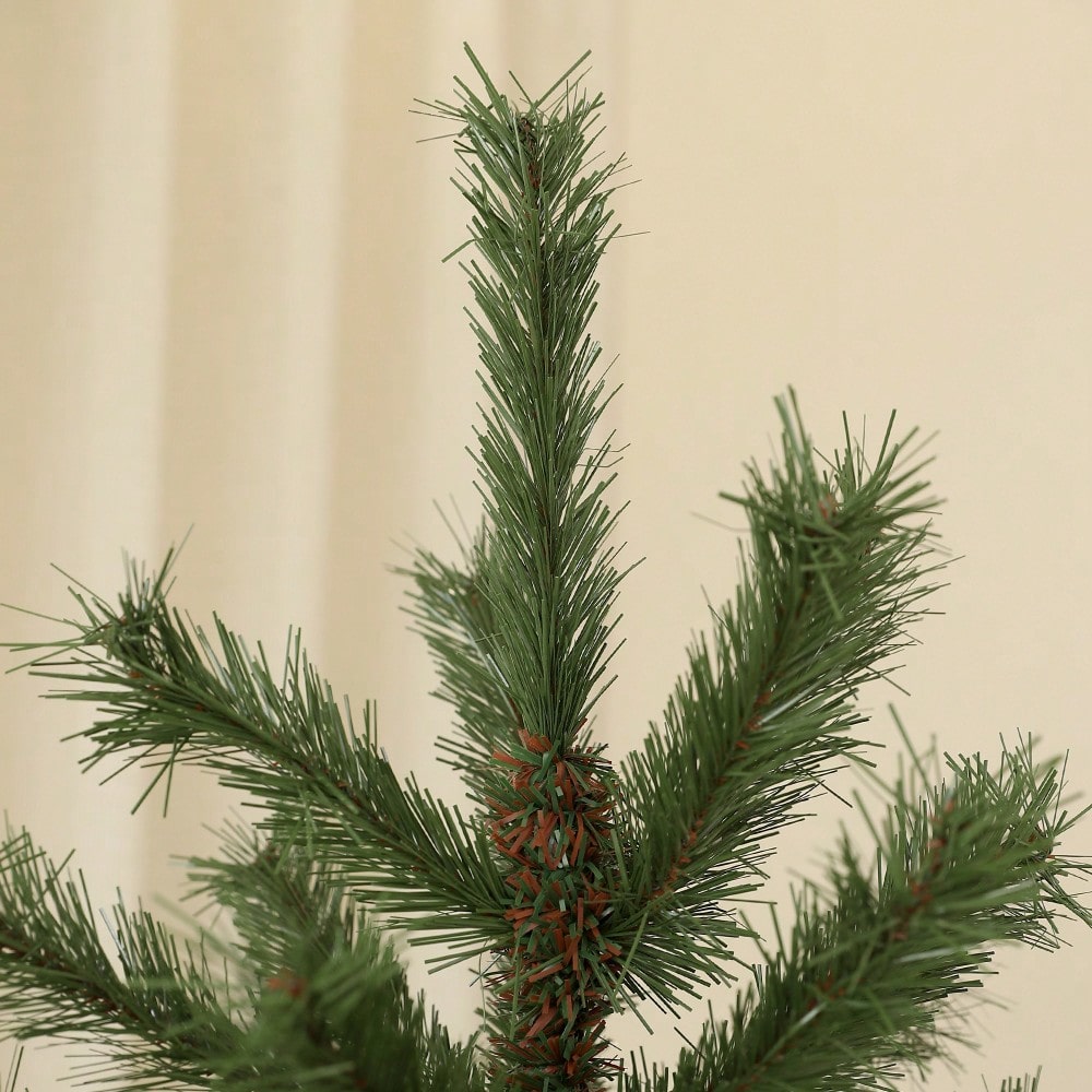 Künstlicher Weihnachtsbaum 180 cm mit 467 Spitzen, flammenhemmend & klappbar mit Stahlständer, für festliche Weihnachtsdekoration, grün - von HOMCOM
