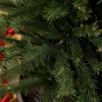 Künstlicher Weihnachtsbaum 180 cm mit 467 Spitzen, flammenhemmend & klappbar mit Stahlständer, für festliche Weihnachtsdekoration, grün - von HOMCOM