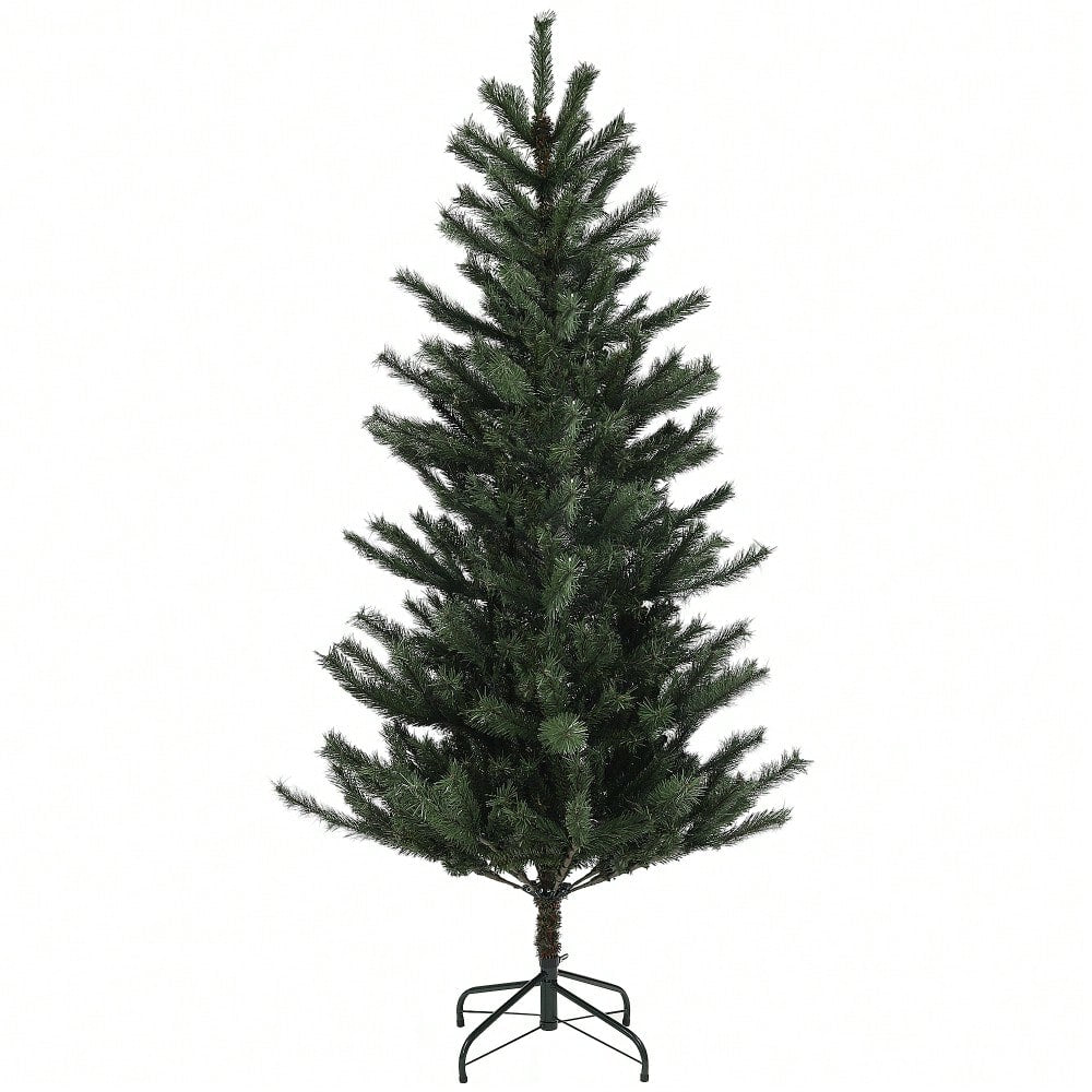 Künstlicher Weihnachtsbaum 180 cm mit 467 Spitzen, flammenhemmend & klappbar mit Stahlständer, für festliche Weihnachtsdekoration, grün - von HOMCOM