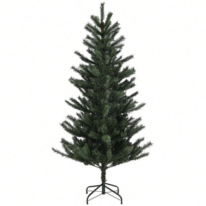 Künstlicher Weihnachtsbaum 180 cm mit 467 Spitzen, flammenhemmend & klappbar mit Stahlständer, für festliche Weihnachtsdekoration, grün - von HOMCOM