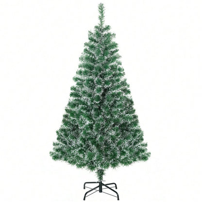 Künstlicher Weihnachtsbaum 1,5m mit 416 Ästen, flammenhemmend & klappbar mit Stahlständer, für festliche Weihnachtsdekoration, grün - von HOMCOM