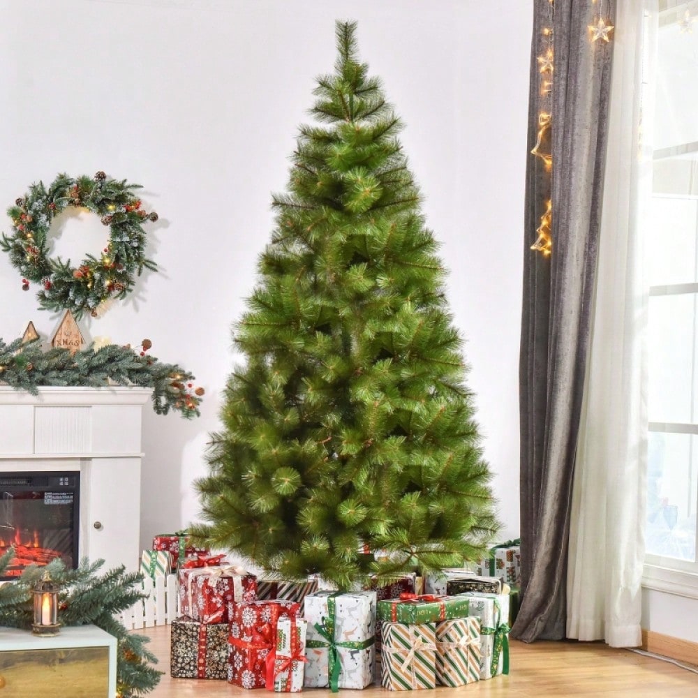 Künstlicher Weihnachtsbaum 210 cm mit 505 Spitzen, inkl. Metallständer, für Innenbereich - Premium Weihnachtsdeko von HOMCOM