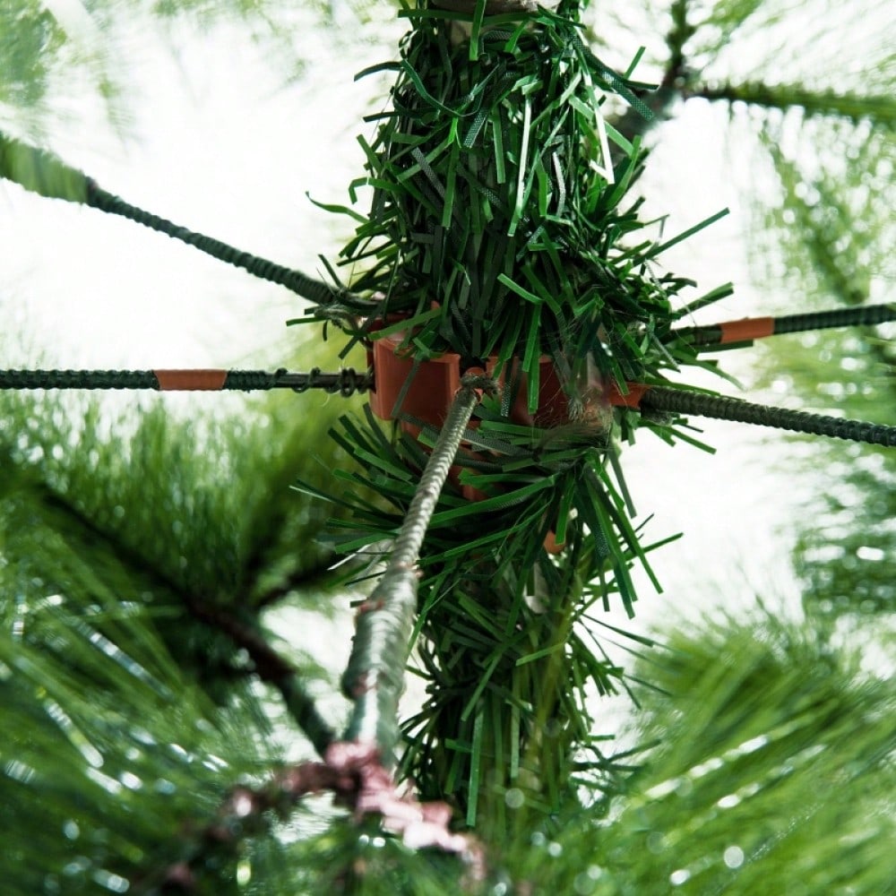 Künstlicher Weihnachtsbaum 210 cm mit 505 Spitzen, inkl. Metallständer, für Innenbereich - Premium Weihnachtsdeko von HOMCOM