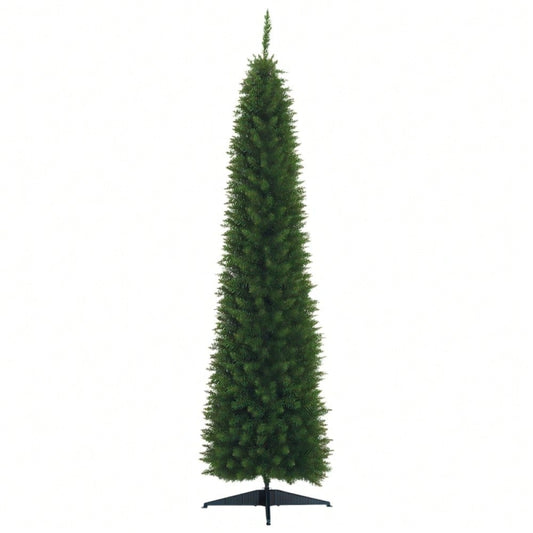 Künstlicher Weihnachtsbaum 210 cm inkl. Ständer & Weihnachtsstern, Premium Christbaum für festliche Dekoration, grün - von HOMCOM