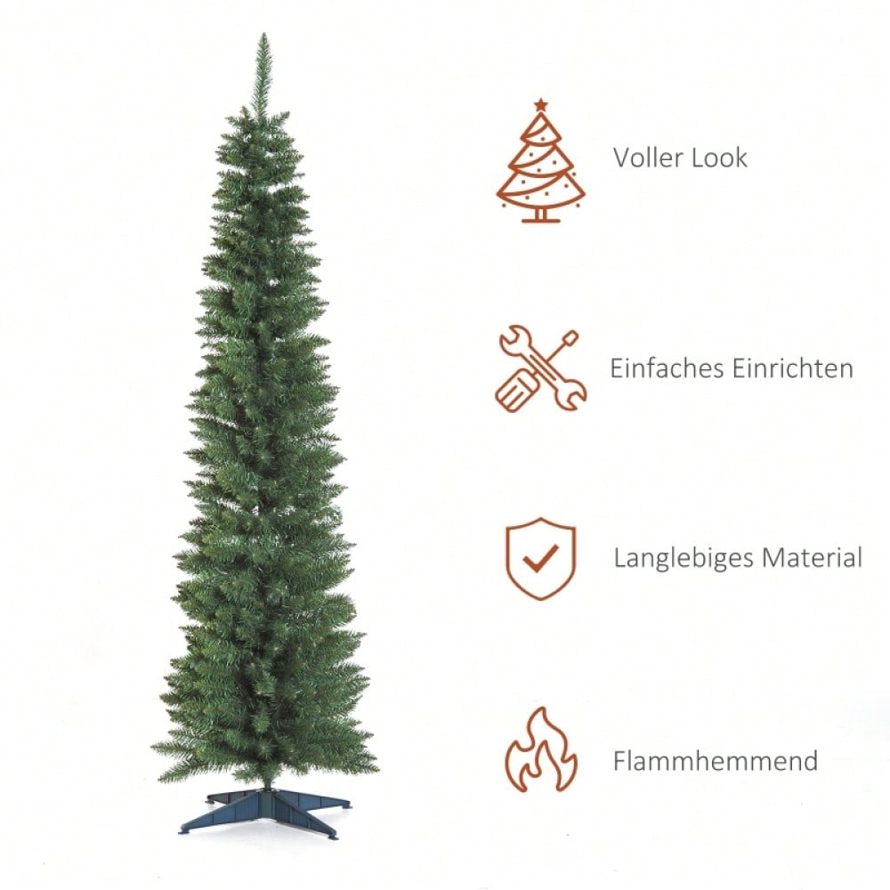 Künstlicher Weihnachtsbaum 210 cm inkl. Ständer & Weihnachtsstern, Premium Christbaum für festliche Dekoration, grün - von HOMCOM