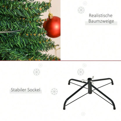 Künstlicher Weihnachtsbaum 210 cm inkl. Ständer & Weihnachtsstern, Premium Christbaum für festliche Dekoration, grün - von HOMCOM