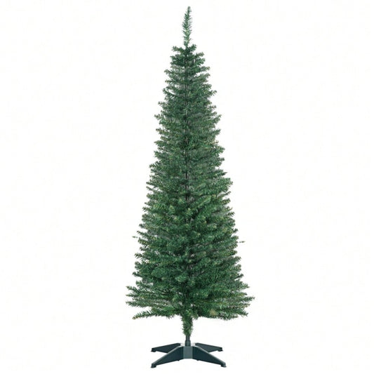Künstlicher Weihnachtsbaum 1,5 m inkl. Ständer & Weihnachtsstern, Premium Christbaum für festliche Dekoration, grün - von HOMCOM