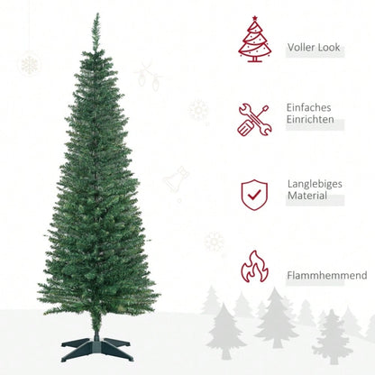 Künstlicher Weihnachtsbaum 1,5 m inkl. Ständer & Weihnachtsstern, Premium Christbaum für festliche Dekoration, grün - von HOMCOM